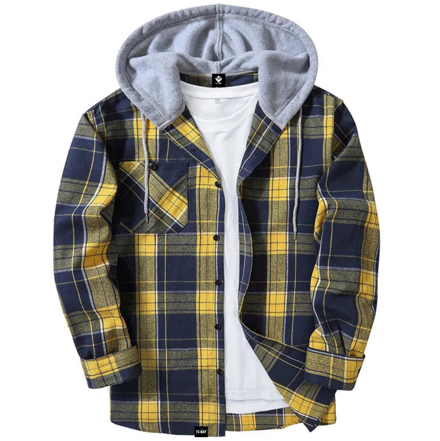 TO BAY Modesty Flannel Hoodie