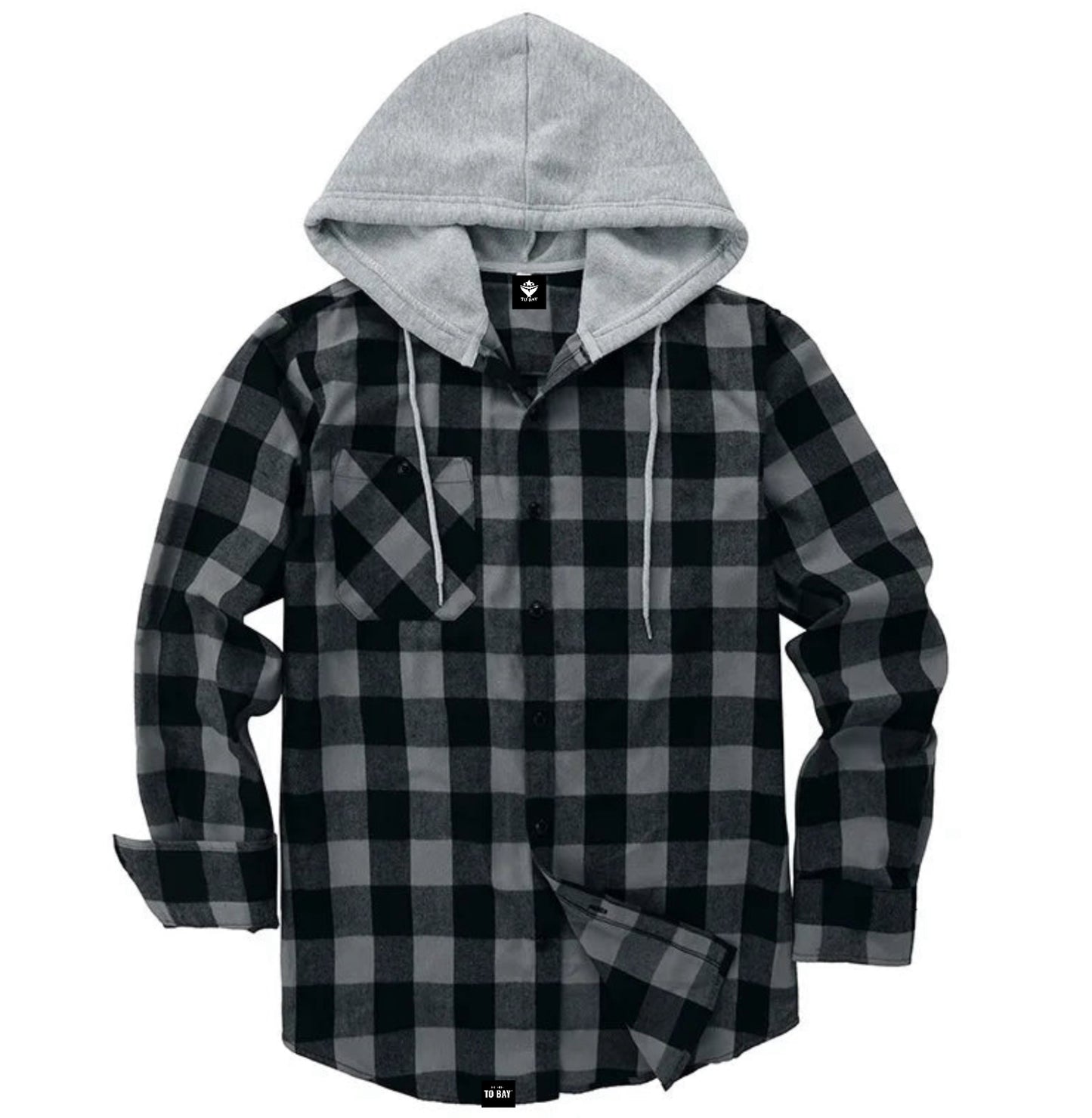 TO BAY Modesty Flannel Hoodie