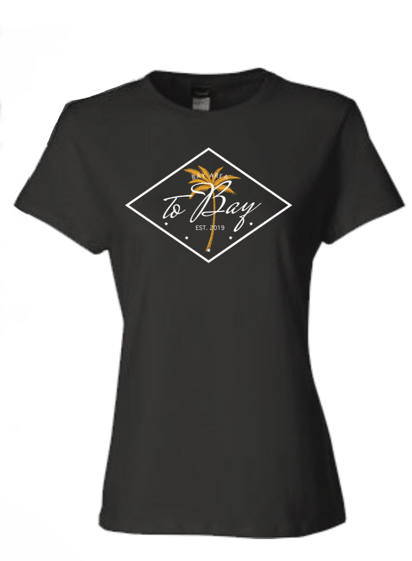Women’s: TOBAY / Palm Tree tee in Black - TO BAY LLC
