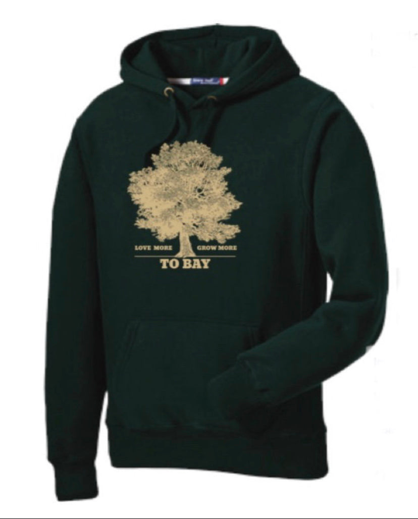 Dark Green: Love More / Grow More Hoodie - TO BAY LLC